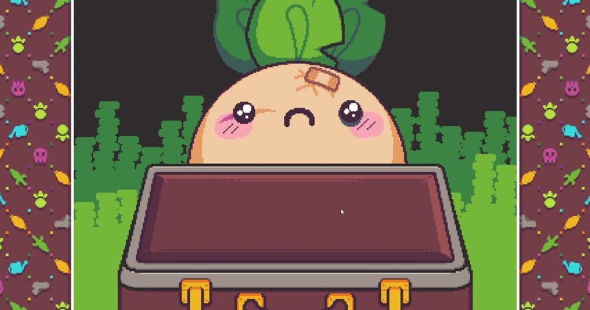 Turnip Boy Robs A Bank review: continuing Turnip Boy's story in slightly chaotic roguelite style