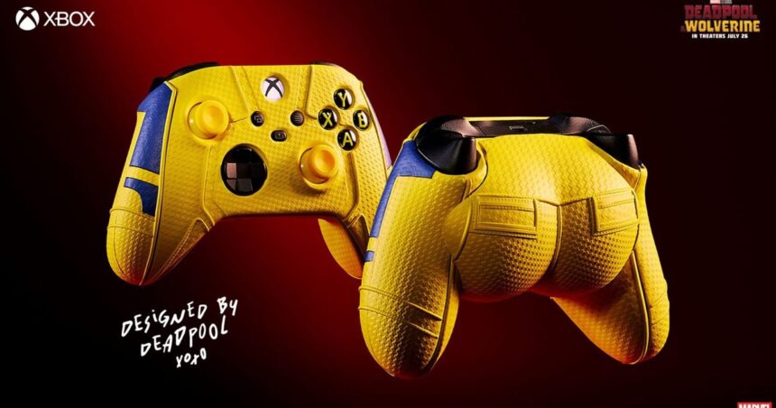 Fear not, Wolverine has also got his arse on an Xbox controller