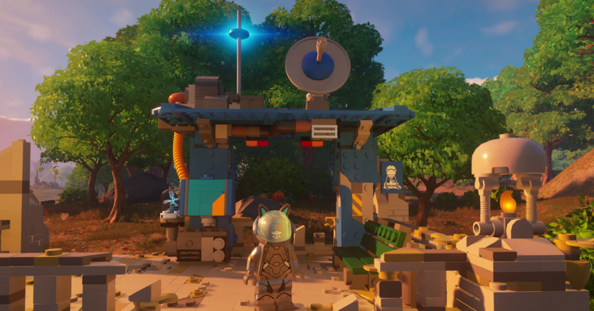 How to fast travel with the Battle Bus and Bus Stations in Lego Fortnite