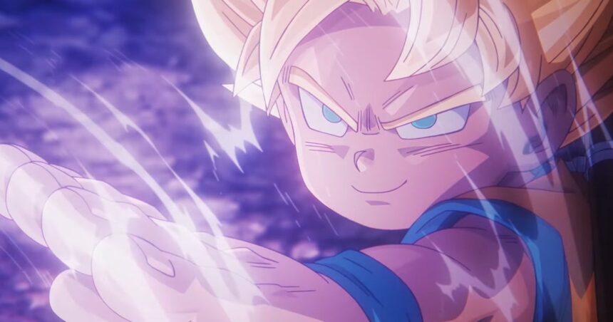 Who's got blonde hair, blue eyes, and hair that defies gravity? It's mini Goku in the latest trailer for Dragon Ball Daima