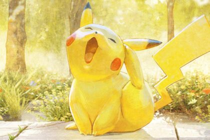 I am deeply obsessed with this sleepy, yawning Pikachu that won the Pokemon TCG Illustration Contest this year