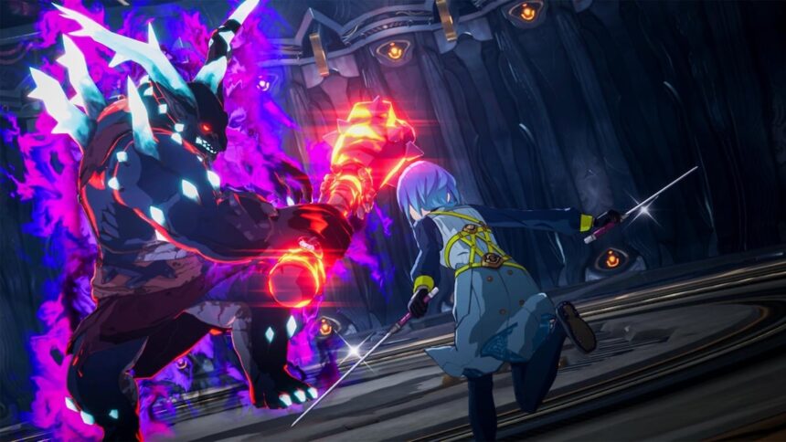 Bandai Namco MMO Blue Protocol screenshot of a character fighting a monster