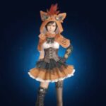 The FFVII Ever Crisis latest Halloween banner gives Yuffie a Little Red Wreath and Nanaki Mantle inspired by Red XIII.