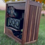 Check out this absolutely stunning DIY walnut wood gaming PC build