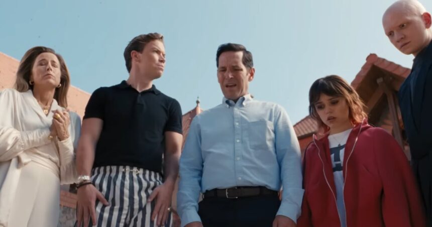 The first trailer for A24's Death of a Unicorn has Paul Rudd and Jenna Ortega freaking out about accidentally killing everyone's favourite fictitious animal