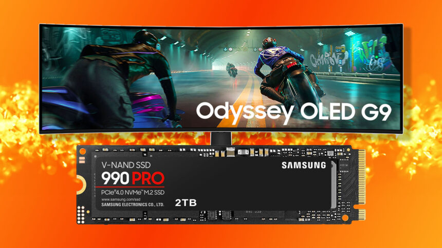 Save $400 on this 49-inch Samsung OLED gaming monitor and get a free 2TB SSD