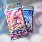 Pokémon TCG Pocket packs with Dialga and Palkia in the background.