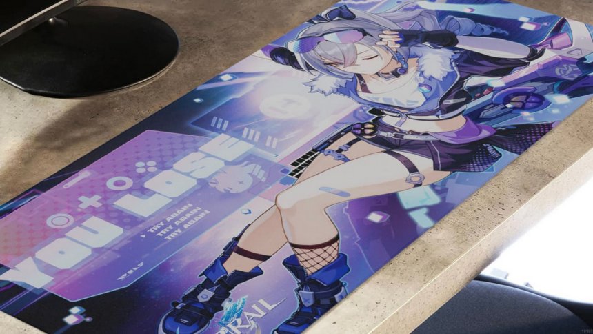 honkai star rail hyte silver wolf desk mat and keycaps