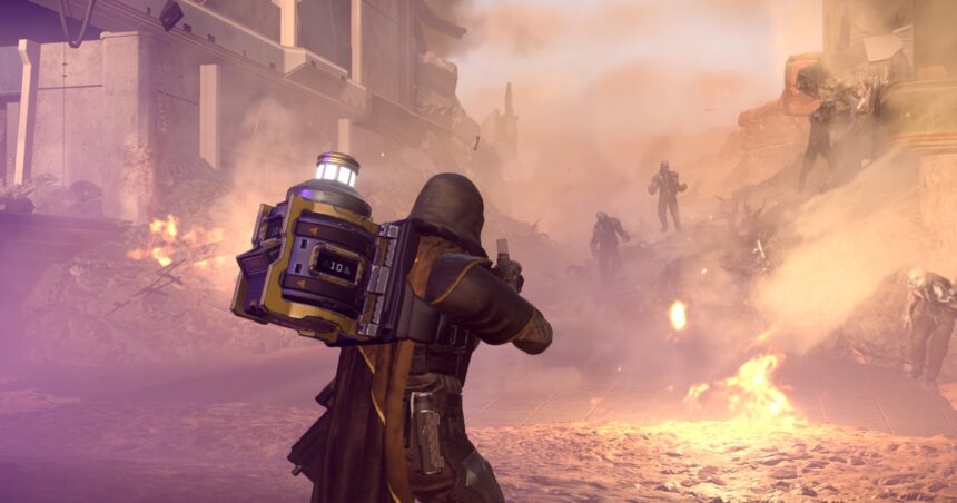 Helldivers 2's one year anniversary does see the Illuminate start gearing up for black hole bowling, but never fear: players have invented the Hellbomb trebuchet