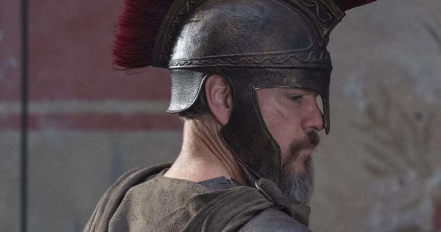 Matt Damon looks like literally any ancient Greek soldier in the first image for Christopher Nolan's Odyssey