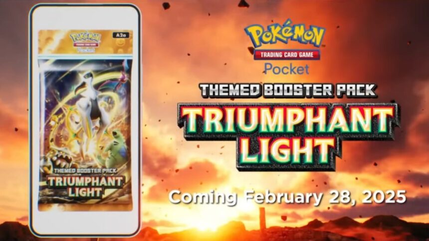 Pokémon Trading Card Pocket Themed Booster Pack Triumphant Light