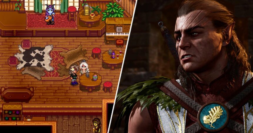 Will the Stardew Valley Baldur's Gate 3 mod let you bone a pixelated bear? Well, its lead dev is "certain" that Halsin's romance arc will "stay true to his character"