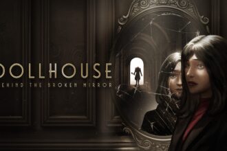 dollhouse behind the broken mirror