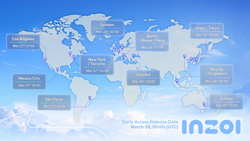 inZOI Early Access Timings