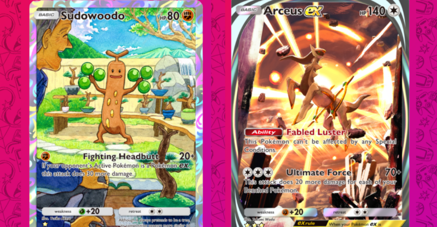 Sudowoodo has become the ire of Arceus ex in Pokémon TCG Pocket