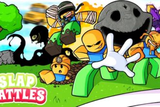 Slap Battles promo art.